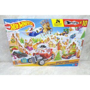 Hot Wheels Advent Calendar Cars 10 Accessories 23 Playset Christmas 24 Days